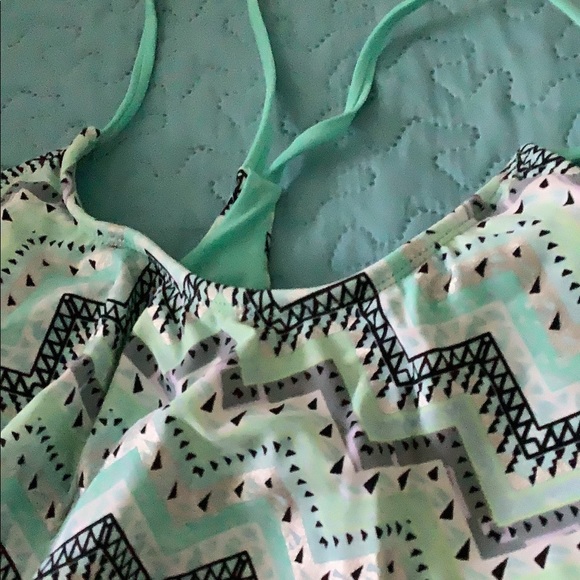 Trillium bikini Mint green black and white ruffle top like new see-threw… - Picture 10 of 10